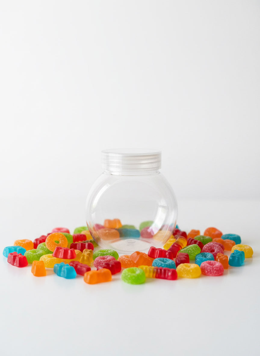 Cute Canister for Gummies for any Occasion-1/2 Pound