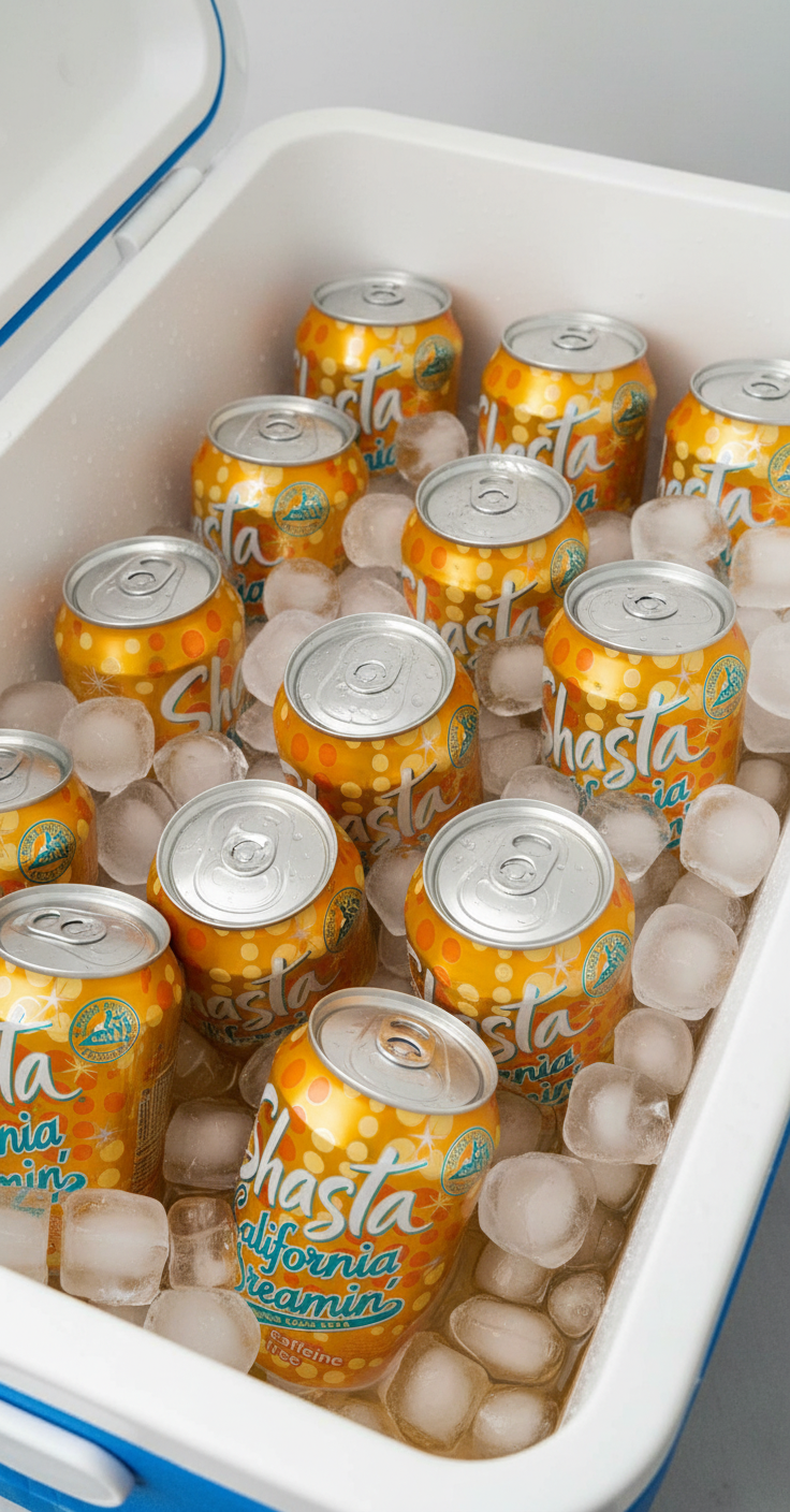 Shasta Orange Cream Pop or Pineapple Pop Nostalgic Drinks