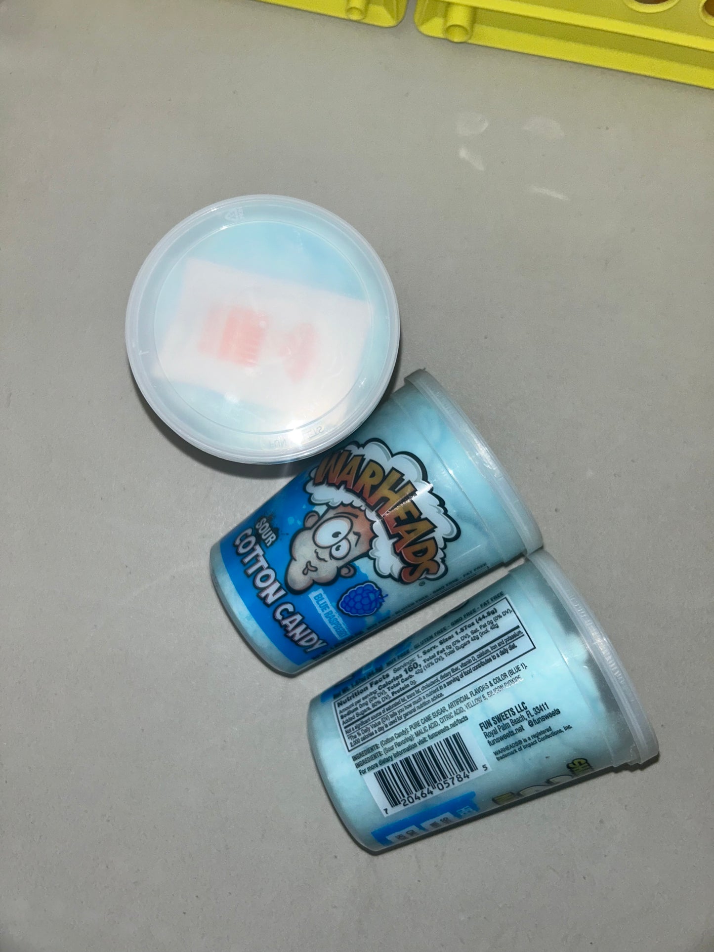ADD-ONN Warheads Sour Cotton Candy Blue Raspberry Tub/with Shaker Pak!