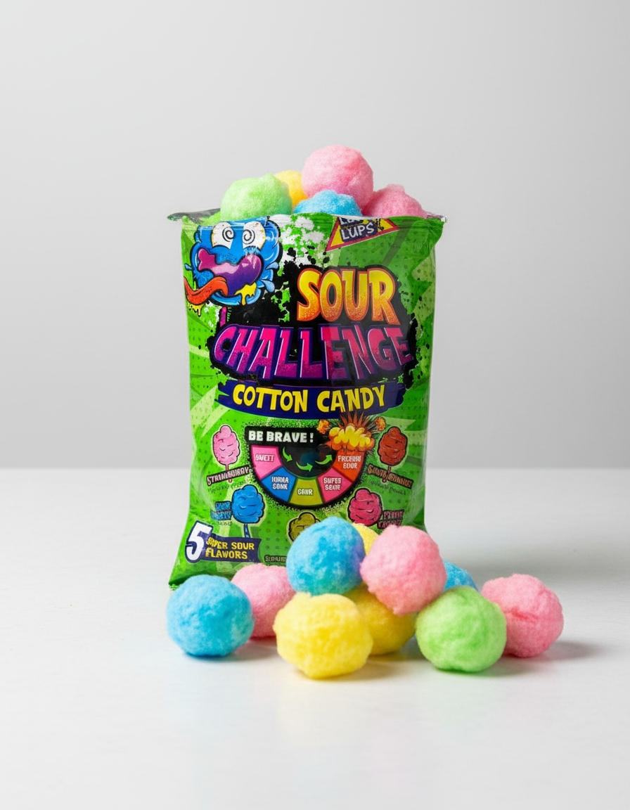 Sour Challenge Cotton Candy (5) Flavors (New)