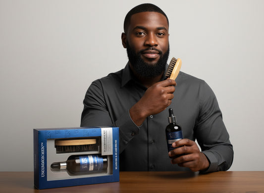 Men’s Duo Grooming Kit Beard Oil with Brush