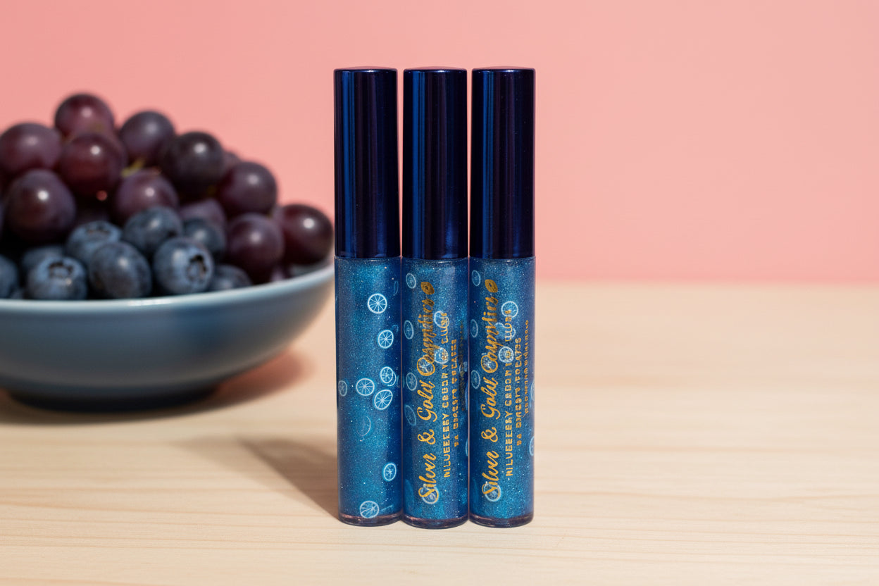 Nikki’s Treat’s Blueberry Crush Lip Glaze (Blue Top)