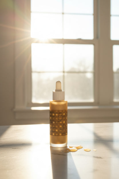 NEW Body Gloss Serum, Hyaluronic Acid, 24K Gold Shimmer, Cash’Mir Vanilla Dreams Scent • Hydrating