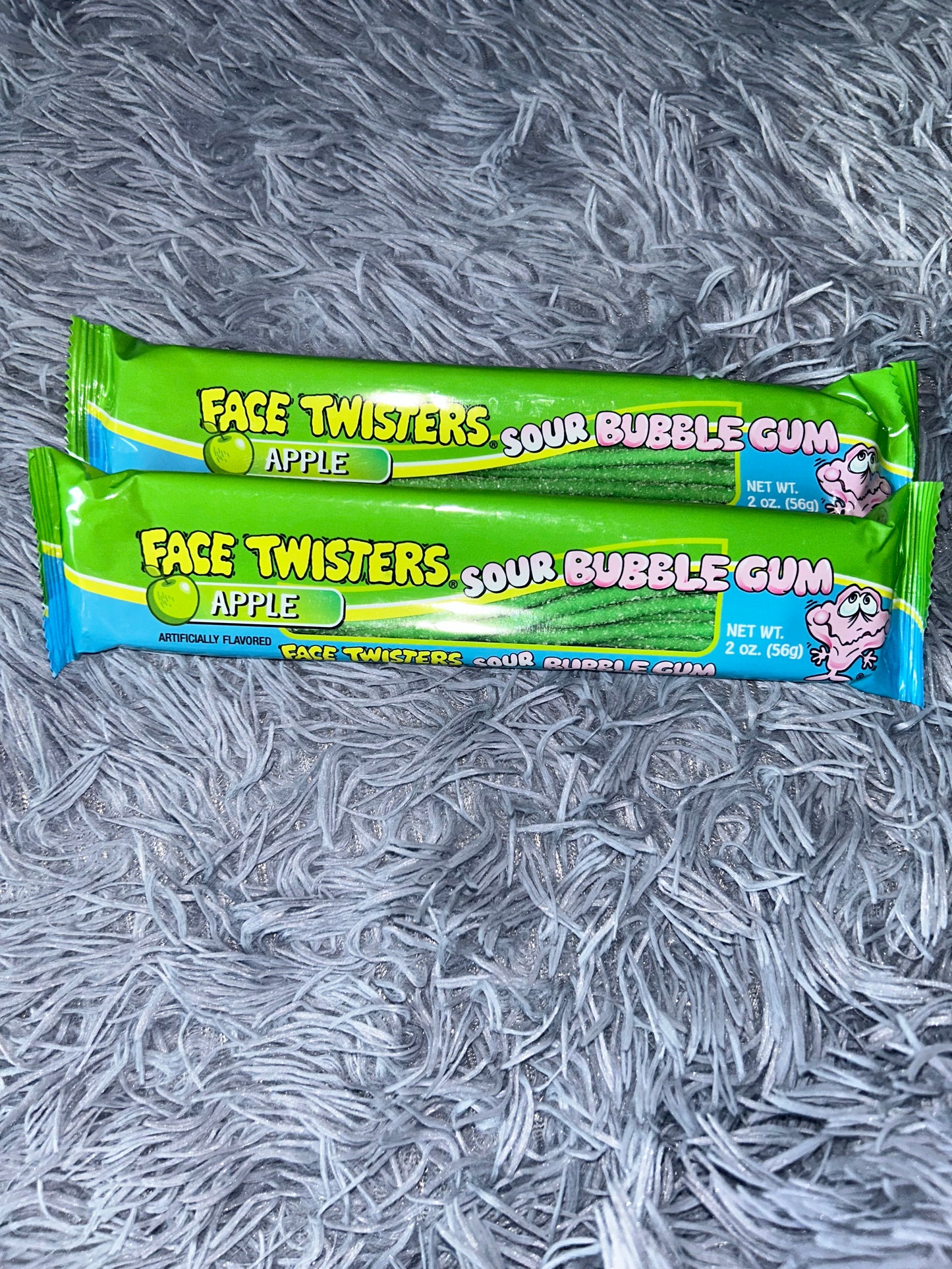ADD-ONNS Face Twisters Sour Bubble Gum STRAWBERRY or GREEN APPLE