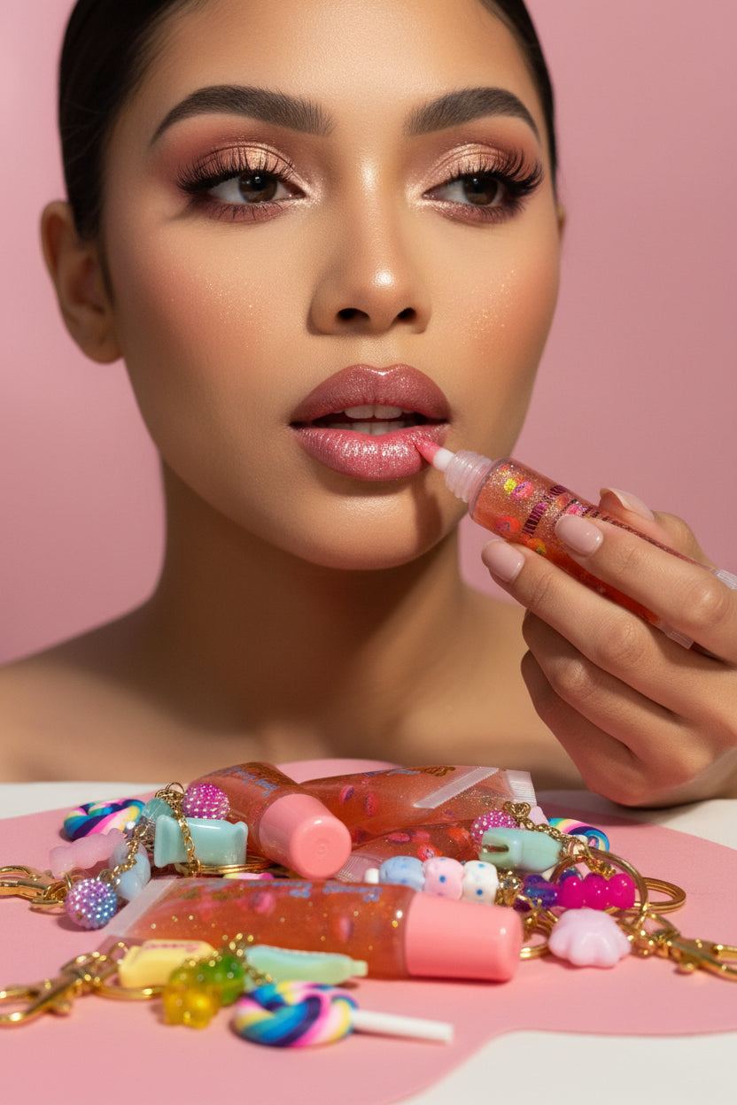 Nikki’s Treat’s Candy Crush Lip Glaze w/Candy Keychain