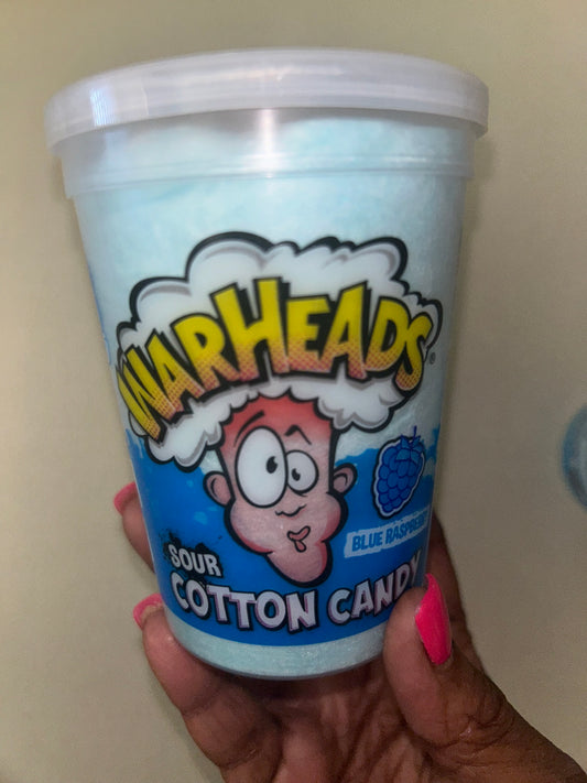 ADD-ONN Warheads Sour Cotton Candy Blue Raspberry Tub/with Shaker Pak!