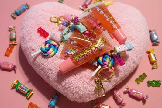 Nikki’s Treat’s Candy Crush Lip Glaze w/Candy Keychain