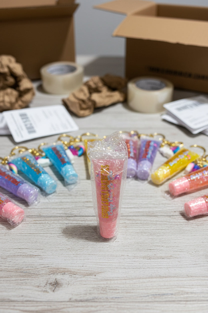 Nikki’s Treat’s Candy Crush Lip Glaze w/Candy Keychain