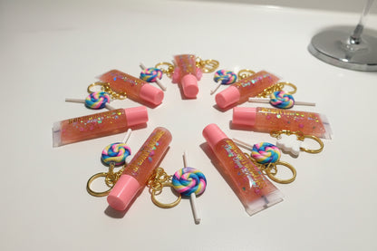 Nikki’s Treat’s Candy Crush Lip Glaze w/Candy Keychain