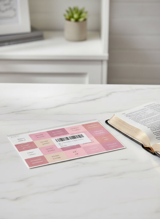 Laminated Bible Tabs (Pink & White)