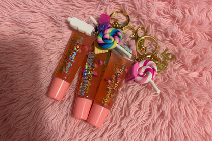 Nikki’s Treat’s Candy Crush Lip Glaze w/Candy Keychain